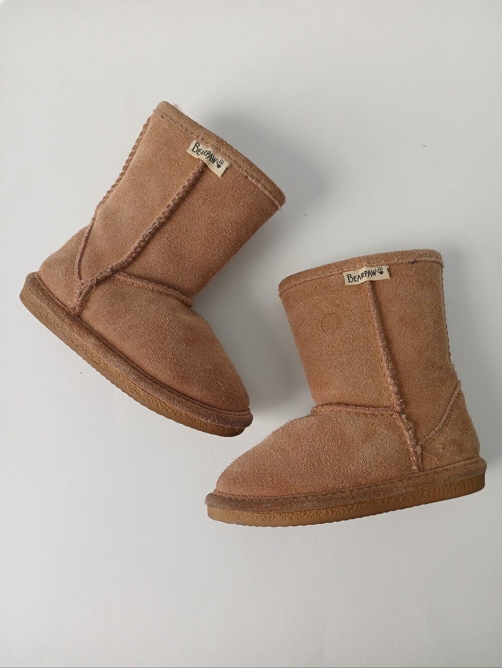 Bearpaw Kids Classic Suede Winter Boots Chestnut Brown Toddler Size 9